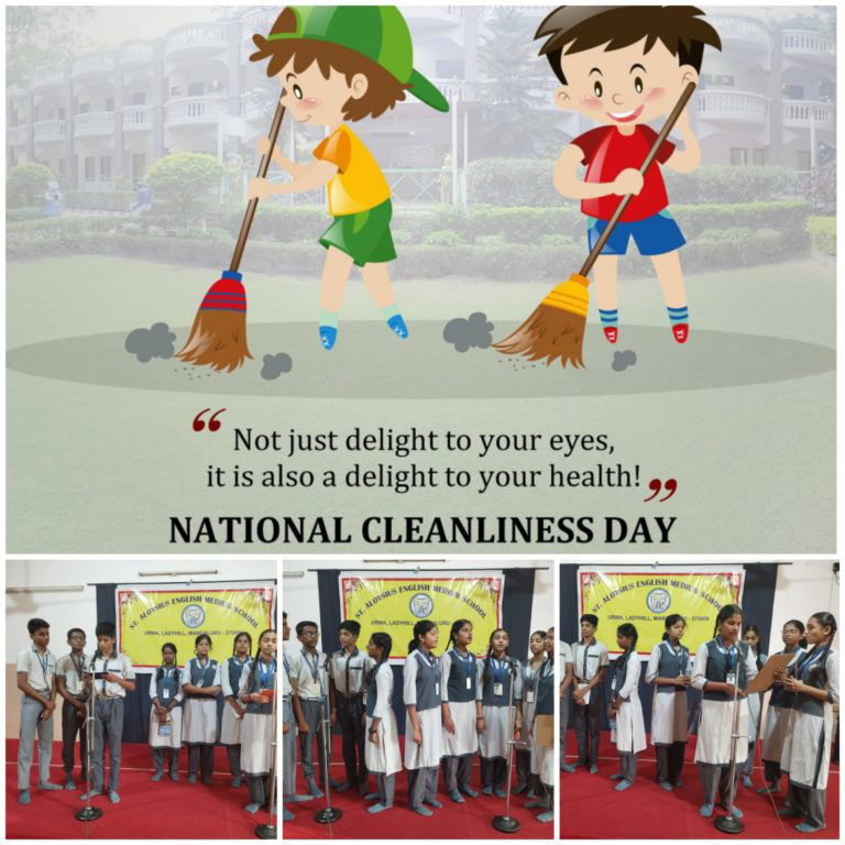 National Cleanliness Day celebrated in St Aloysius English Medium School, Urwa  on 30th January 2024